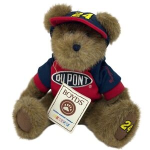 Boyds Bears NASCAR Jeff Gordon #24 DuPont Teddy Bear Racing Plush Collectible